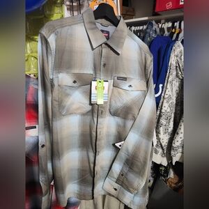 Wrangler Men's Casual Button Down Shirt - Gray and Blue